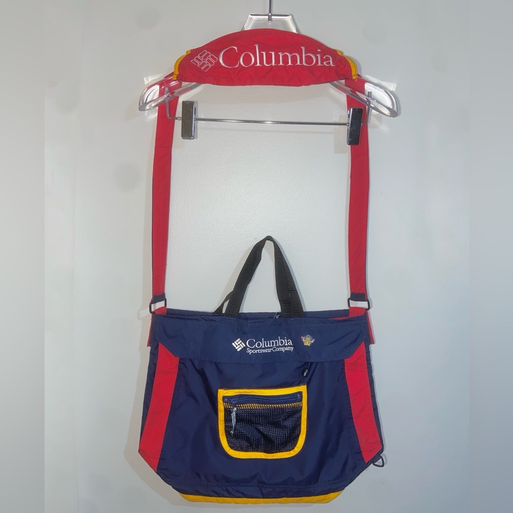 Upcycled Columbia Messenger Bag